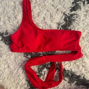 one shoulder bikini top